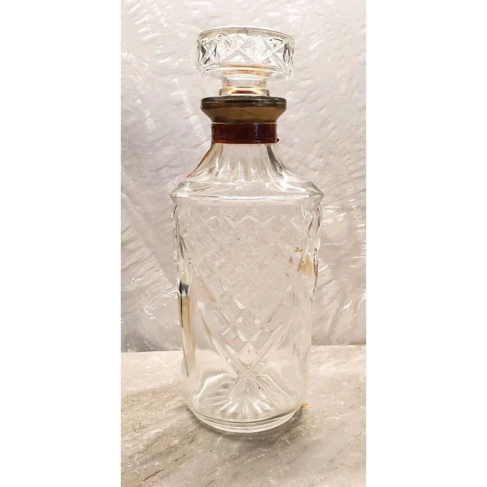 Vintage Drambuie Decanter Bottle Lead Crystal Prince Charles Edward Liqueur